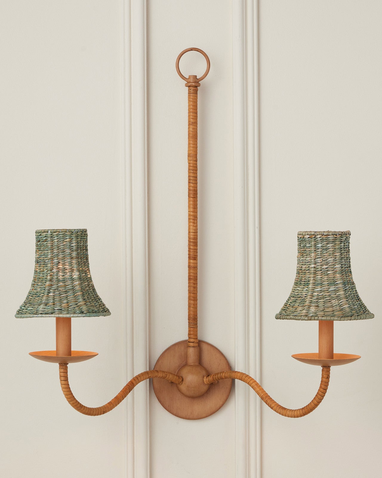 Bell Light Teal Chandelier Shade